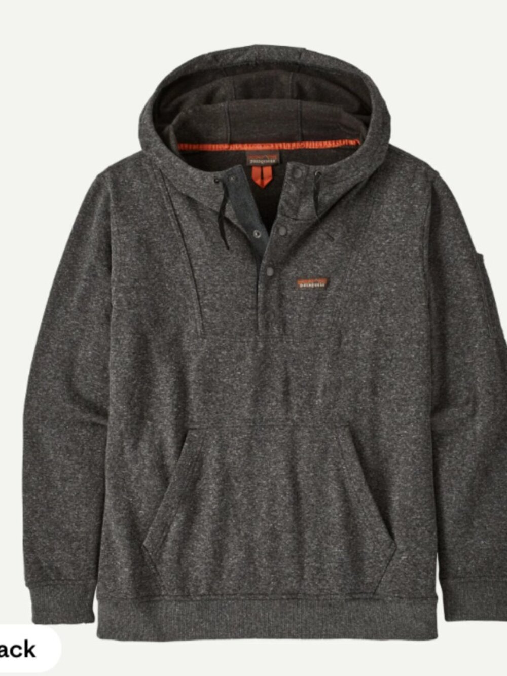 Patagonia Men’s Work Hoody Sweatshirt – Medium – Black/Grey